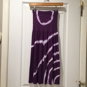 Grape Purple Tube Top Tie Dye Dress S / M by Poof!